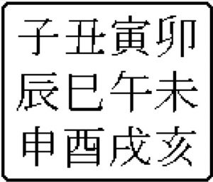 干支,漢字,クロスステッチ,図案,フリーチャート,無料